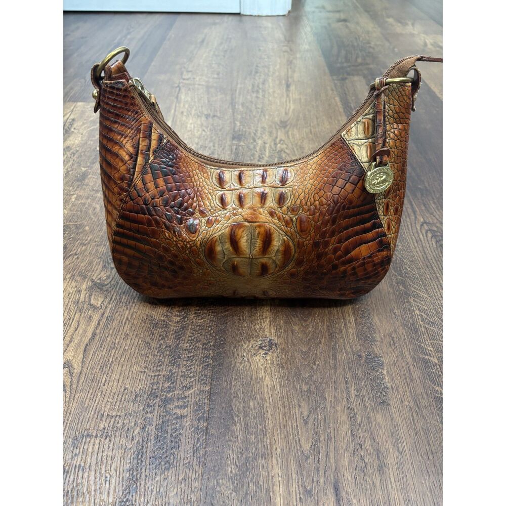 VTG Brahmin hornback croc-embossed hobo shoulder bag